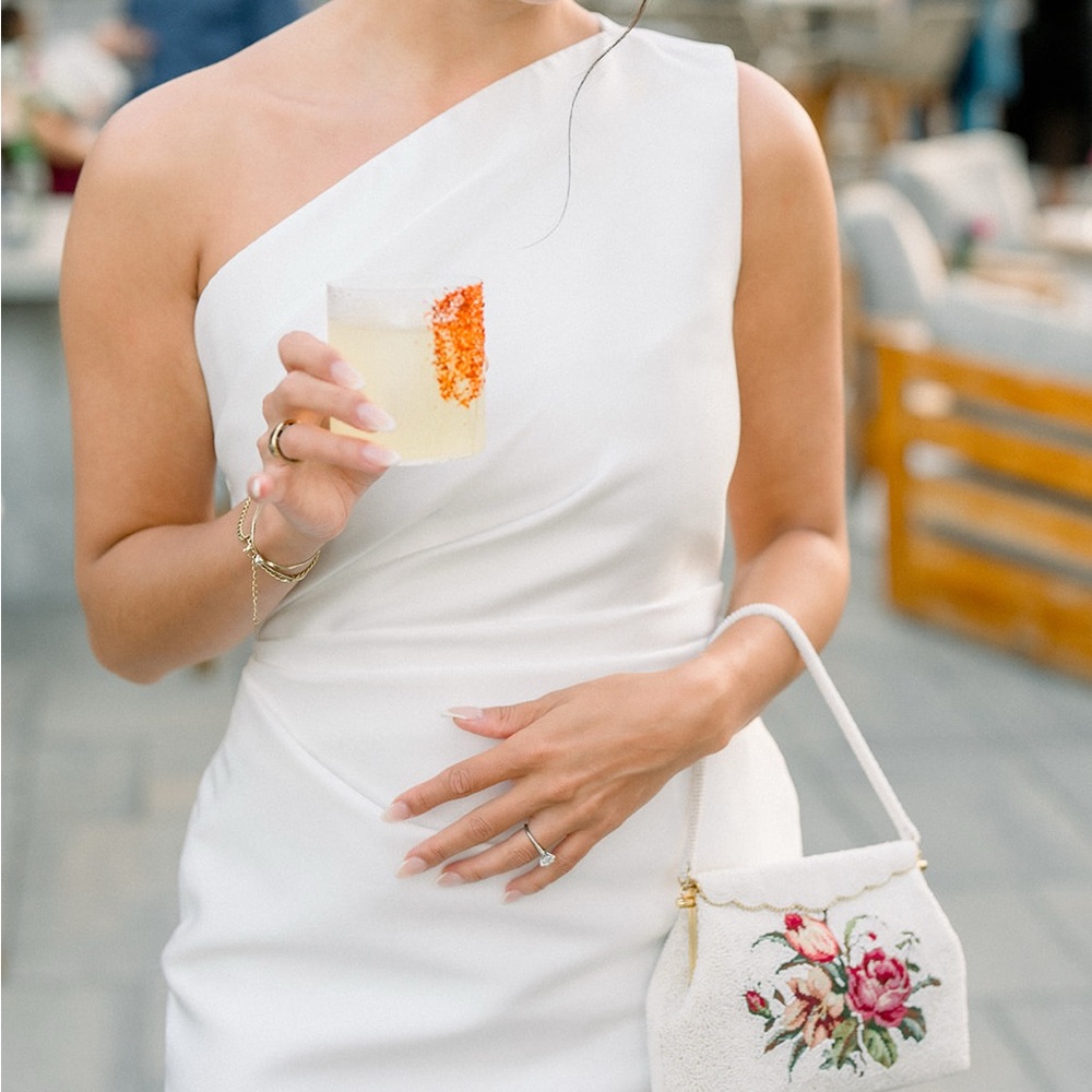 Solace London Chic White One-Shoulder Dress